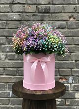 Цветочная композиция из Гипсофила и Розы в шляпной коробке #REPLACE_PRED# Москаленках
