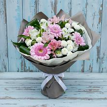 Букет цветов из:  Герберы, Альстромерии и Хризантемы #REPLACE_PRED# Москаленках