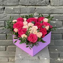 Цветочная композиция из Розы в коробке в Москаленках