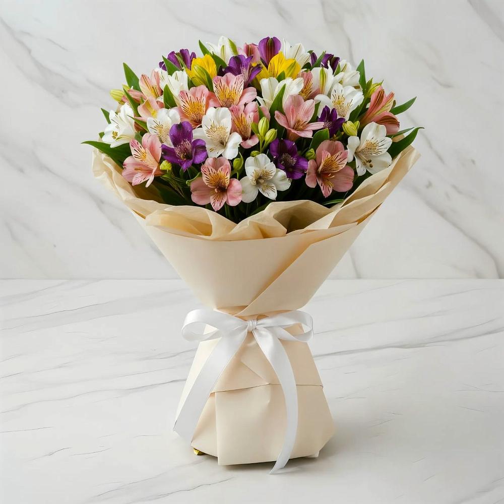 Букет цветов из: Альстромерии в Москаленках