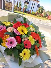 Букет цветов из:  Герберы #REPLACE_PRED# Москаленках