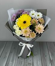 Букет цветов из:  Розы, Герберы и Хризантемы #REPLACE_PRED# Москаленках