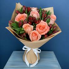 Букет цветов из:  Розы и Альстромерии #REPLACE_PRED# Москаленках