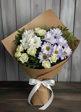 Букет цветов из:  Хризантемы и Розы в Москаленках