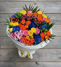 Букет цветов из:  Розы и Хризантемы в Москаленках