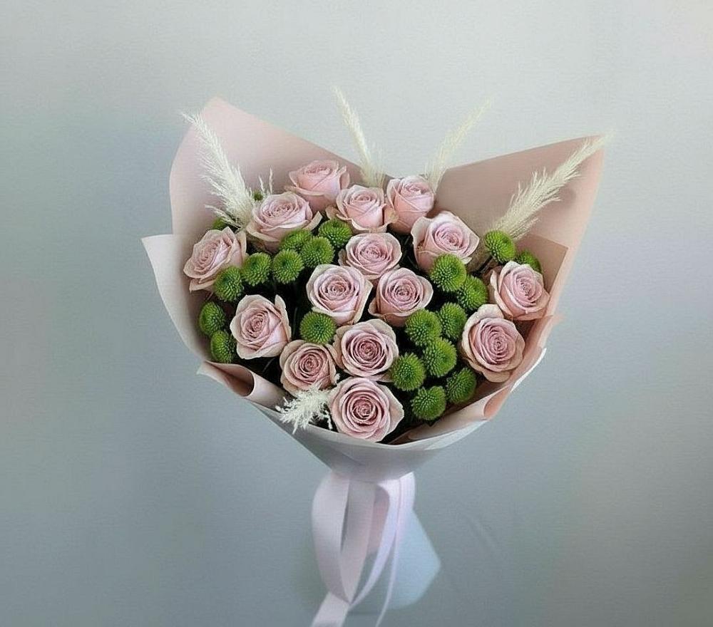 Букет цветов из: Розы и Хризантемы в Москаленках