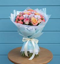 Букет цветов из:  Хризантемы и Розы #REPLACE_PRED# Москаленках