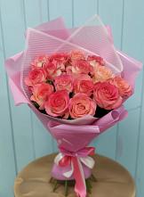 Букет 15 Розовых роз Равель в Москаленках