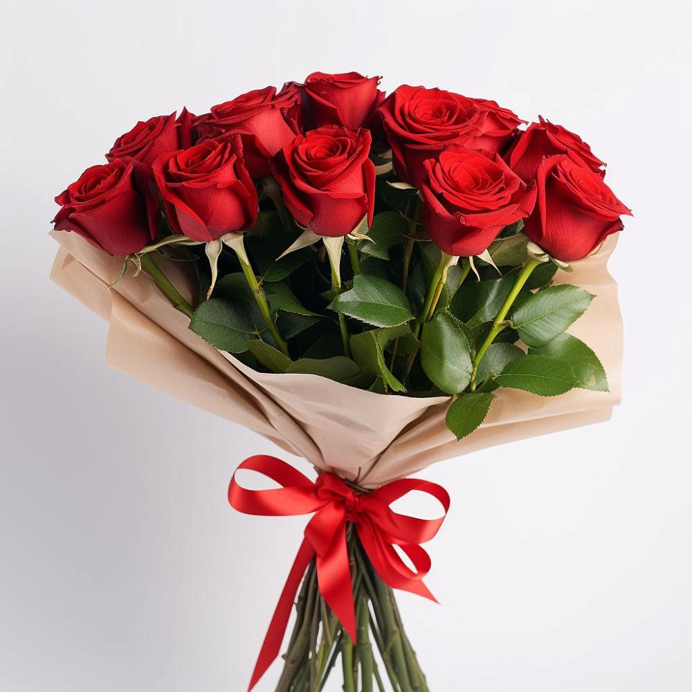 Букет 11 Красных роз Эдлесс Лав в Москаленках